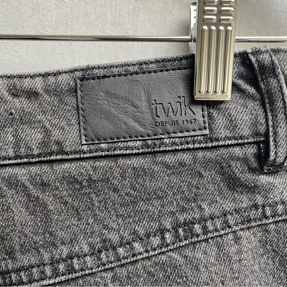 Twik Visions Organic Cotton Coupe Indie Button Fly Gray Denim Jeans Sz 26 - Picture 4 of 11